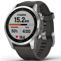 Montres Cardio GPS GARMIN FENIX 7S SILVER W/GREY BAND 22 Gris -Magasin Electronique 9 101768 fenix 7s silver w grey band 010 02539 01 03