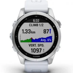 Montres Cardio GPS GARMIN FENIX 7S SILVER W/WHITE BAND 22 Blanc / Gris -Magasin Electronique 9 101769 fenix 7s silver w white band 010 02539 03 03