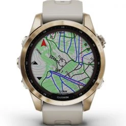 Montres Cardio GPS GARMIN FENIX 7S SAPPHIRE SOLAR LIGHT GOLD W/SAND BAND 22 Beige -Magasin Electronique 9 101770 fenix 7s sapphire solar light gold w sand band 010 02539 21 06