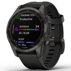 Montres Cardio GPS GARMIN FENIX 7S SAPPHIRE SOLAR CARBON GRAY W/BLACK BAND 22 Noir -Magasin Electronique 9 101771 fenix 7s sapphire solar carbon gray w black band 010 02539 25 03