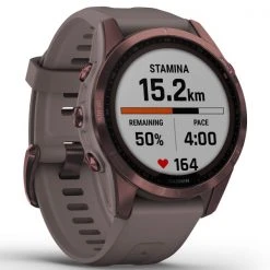 Montres Cardio GPS GARMIN FENIX 7S SAPPHIRE SOLAR BRONZE W/GREY BAND 22 Violet -Magasin Electronique 9 101773 fenix 7s sapphire solar bronze w grey band 010 02539 29 05