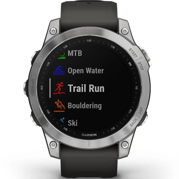 Montres Cardio GPS GARMIN FENIX 7 SILVER W/GREY BAND 22 Gris / Noir 2 Montres Cardio GPS GARMIN FENIX 7 SILVER W/GREY BAND 22 Gris / Noir – Image 2