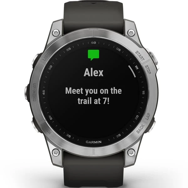 Montres Cardio GPS GARMIN FENIX 7 SILVER W/GREY BAND 22 Gris / Noir 5 Montres Cardio GPS GARMIN FENIX 7 SILVER W/GREY BAND 22 Gris / Noir – Image 5