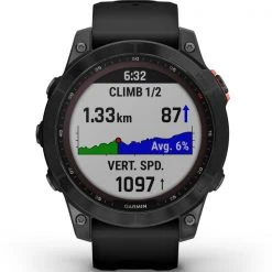 Montres Cardio GPS GARMIN FENIX 7 SOLAR GREY W/BLACK BAND 22 Noir -Magasin Electronique 9 101775 fenix 7 solar grey w black band 010 02540 11 03