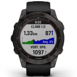 Montres Cardio GPS GARMIN FENIX 7 SAPPHIRE SOLAR CARBON GREY W/BLACK BAND 22 Gris -Magasin Electronique 9 101776 fenix 7 sapphire solar carbon grey w black band 010 02540 21 03
