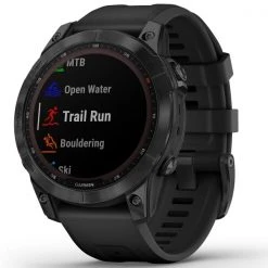 Montres Cardio GPS GARMIN FENIX 7 SAPPHIRE SOLAR BLACK W/BLACK BAND 22 Noir