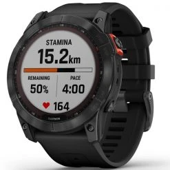 Montres Cardio GPS GARMIN FENIX 7X SOLAR GREY W/BLACK BAND 22 Noir -Magasin Electronique 9 101779 fenix 7x solar grey w black band 010 02541 01 05