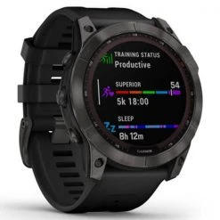 Montres Cardio GPS GARMIN FENIX 7X SAPPHIRE SOLAR CARBON GREY W/BLACK BAND 22 Noir -Magasin Electronique 9 101780 fenix 7x sapphire solar carbon grey w black band 010 02541 11 05