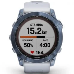 Montres Cardio GPS GARMIN FENIX 7X SAPPHIRE SOLAR COBALT BLUE W/WHITE BAND 22 Blanc / Bleu 9 Montres Cardio GPS GARMIN FENIX 7X SAPPHIRE SOLAR COBALT BLUE W/WHITE BAND 22 Blanc / Bleu -Magasin Electronique 9 101781 fenix 7x sapphire solar cobalt blue w white band 010 02541 15 04