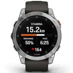 Montres Cardio GPS GARMIN EPIX GEN 2 SILVER W/GREY BAND 22 Gris