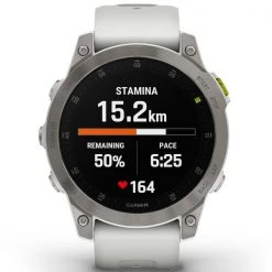 Montres Cardio GPS GARMIN EPIX GEN 2 SAPPHIRE SILVER W/WHITE BAND 22 Blanc / Gris -Magasin Electronique 9 101785 epix sapphire silver w white band 010 02582 21 03