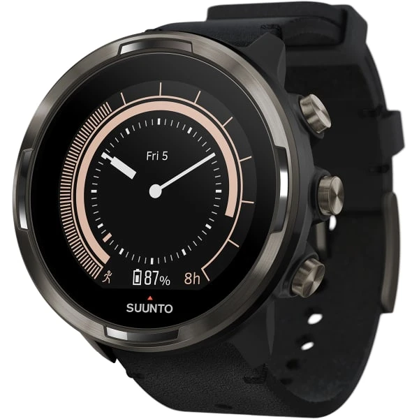 Montres Cardio GPS SUUNTO 9 BARO TITANIUM LEATHER 22 Noir / Gris 2 Montres Cardio GPS SUUNTO 9 BARO TITANIUM LEATHER 22 Noir / Gris – Image 2