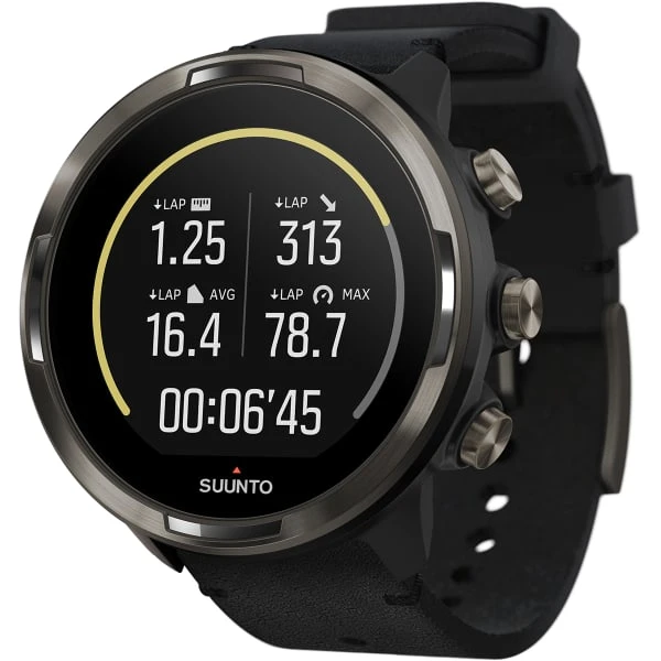 Montres Cardio GPS SUUNTO 9 BARO TITANIUM LEATHER 22 Noir / Gris 3 Montres Cardio GPS SUUNTO 9 BARO TITANIUM LEATHER 22 Noir / Gris – Image 3