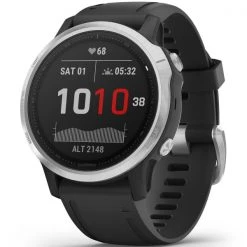 Montres Cardio GPS GARMIN FENIX 6S SILVER W/BLACK BAND 21 Noir