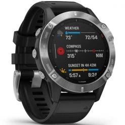 Montres Cardio GPS GARMIN FENIX 6 SILVER W/BLACK BAND 21 Noir / Gris -Magasin Electronique 9 64851 fenix 6 silver w black band 010 02158 00 03
