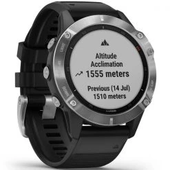 Montres Cardio GPS GARMIN FENIX 6 SILVER W/BLACK BAND 21 Noir / Gris -Magasin Electronique 9 64851 fenix 6 silver w black band 010 02158 00 04