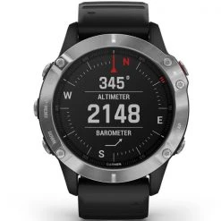 Montres Cardio GPS GARMIN FENIX 6 SILVER W/BLACK BAND 21 Noir / Gris -Magasin Electronique 9 64851 fenix 6 silver w black band 010 02158 00 05