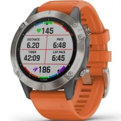 Montres Cardio GPS GARMIN FENIX 6 SAPPHIRE TITANE GRAY W/ORANGE BAND 21 Orange / Gris -Magasin Electronique 9 64859 fenix 6 sapphire gray w orange band 010 02158 14 03