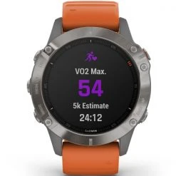 Montres Cardio GPS GARMIN FENIX 6 SAPPHIRE TITANE GRAY W/ORANGE BAND 21 Orange / Gris -Magasin Electronique 9 64859 fenix 6 sapphire gray w orange band 010 02158 14 05