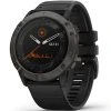 Montres Cardio GPS GARMIN FENIX 6X PRO SOLAR TITANE CARBON GRAY W/BLACK BAND 21 Noir