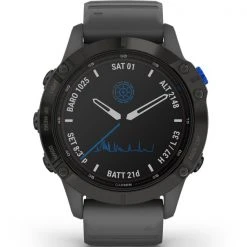 Montres Cardio GPS GARMIN FENIX 6 PRO SOLAR BLACK W/SLATE GRAY BAND 21 Gris -Magasin Electronique 9 77621 010 02410 11 03