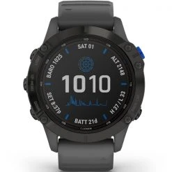 Montres Cardio GPS GARMIN FENIX 6 PRO SOLAR BLACK W/SLATE GRAY BAND 21 Gris -Magasin Electronique 9 77621 010 02410 11 04