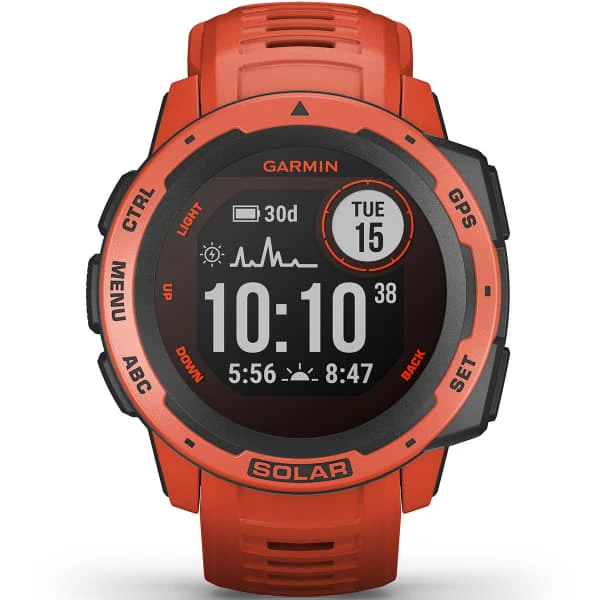 Montres Cardio GPS GARMIN INSTINCT SOLAR FLAME RED 21 Rouge 3 Montres Cardio GPS GARMIN INSTINCT SOLAR FLAME RED 21 Rouge – Image 3