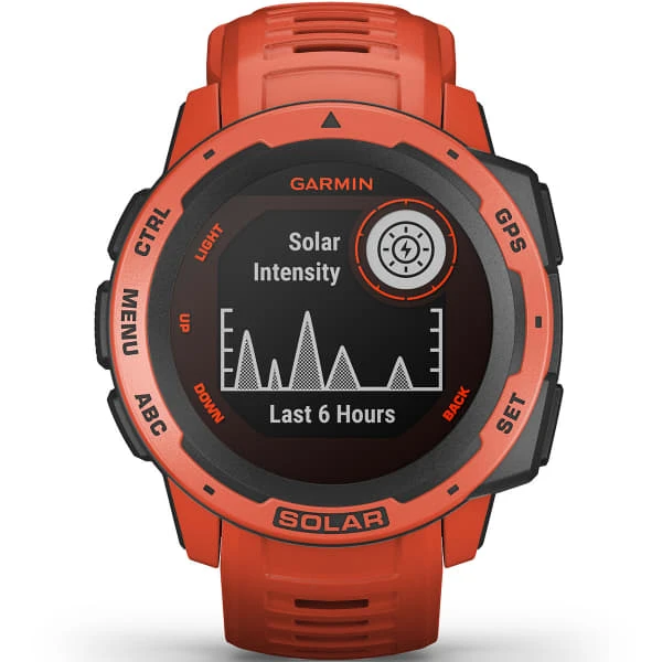 Montres Cardio GPS GARMIN INSTINCT SOLAR FLAME RED 21 Rouge 4 Montres Cardio GPS GARMIN INSTINCT SOLAR FLAME RED 21 Rouge – Image 4