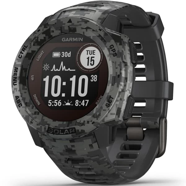 Montres Cardio GPS GARMIN INSTINCT SOLAR CAMO EDITION GRAPHITE CAMO 21 Gris 1 Montres Cardio GPS GARMIN INSTINCT SOLAR CAMO EDITION GRAPHITE CAMO 21 Gris