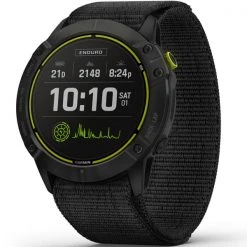Montres Cardio GPS GARMIN ENDURO BLACK DLC W/BLACK NYLON BAND 21 Noir