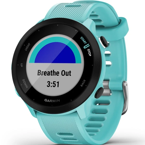 Montres Cardio GPS GARMIN FORERUNNER 55 AQUA 22 Bleu 2 Montres Cardio GPS GARMIN FORERUNNER 55 AQUA 22 Bleu – Image 2