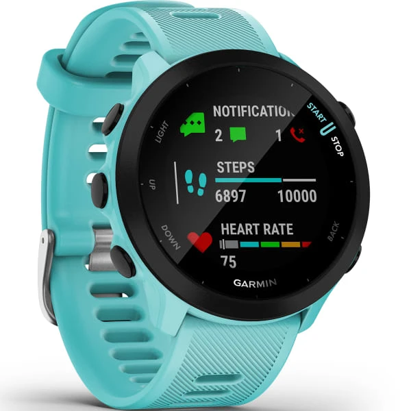 Montres Cardio GPS GARMIN FORERUNNER 55 AQUA 22 Bleu 6 Montres Cardio GPS GARMIN FORERUNNER 55 AQUA 22 Bleu – Image 6